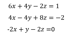 example set of linear equations